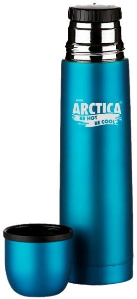 Термос с узким горлом классический с резиновым "шёлковым" покрытием Арктика 103-500 бирюзовый