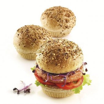 Форма для приготовления булочек и пирожных burger bread 20 х 34 см силиконовая арт. 21.001.13.0065