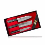 Набор из 3-х кухонных ножей Fuji Cutlery Tojuro (универсальный, сантоку и овощной) рукоять термопластик TJ-GIF