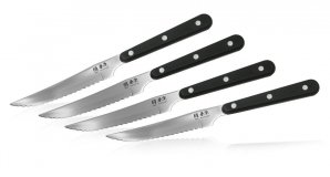Набор из 4-х кухонных ножей для стейков Kanetsugu, рукоять термопластик 1202-4