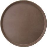 Поднос круглый прорезиненный d=40.6 см коричневый TouchLife 212685
