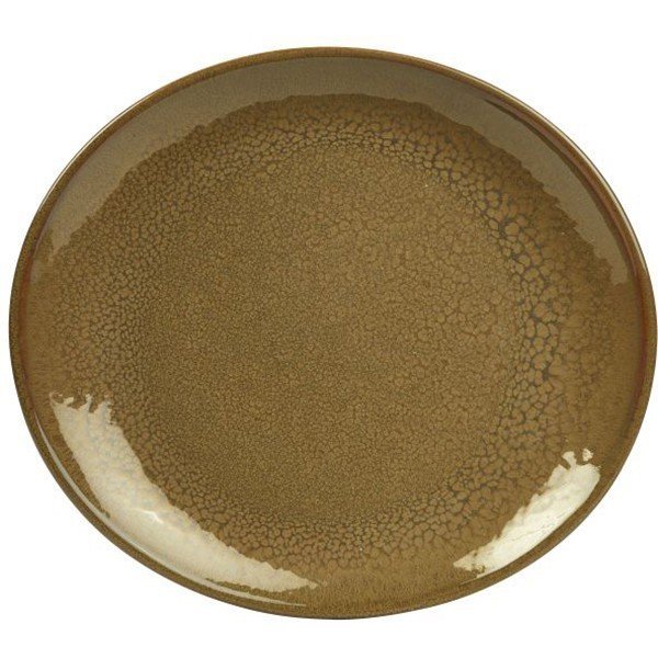 Тарелка овальная 21*19 см Terra Brown Genware 3012824