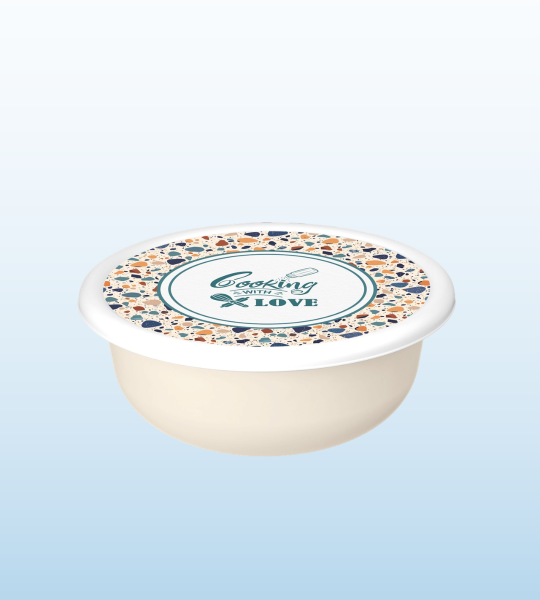 Набор мисок 3 шт "Терраццо" ULMI (1,2 л + 2,1 л + 3,2 л) с декоративными крышками