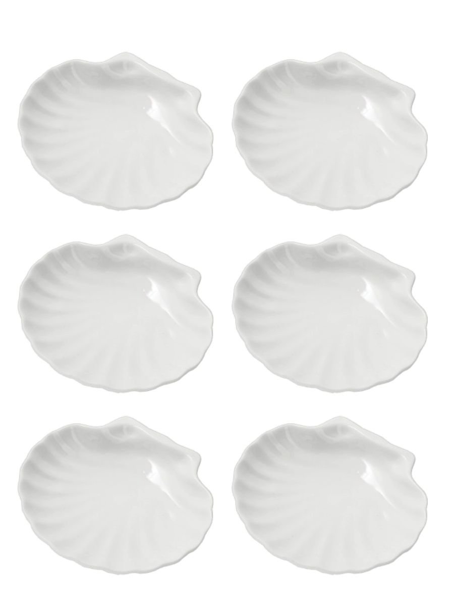 Блюдо сервировочное "Ракушка" 14 см набор 6 шт «Кунстверк» H=1.3 см L=14 см B=4 см KunstWerk