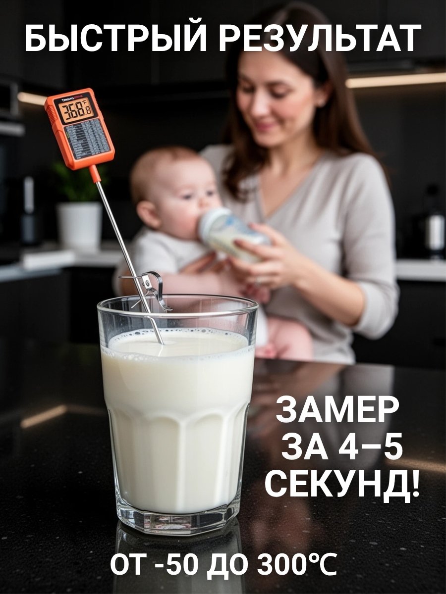 Кулинарный термометр цифровой для духовки, водонепроницаемый Thermopro TP510-2026
