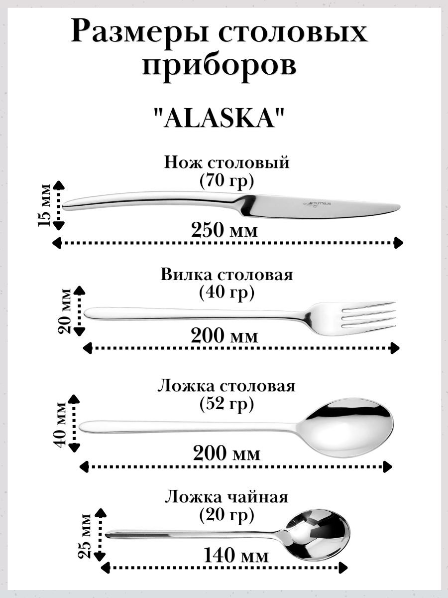 Набор столовых приборов 18 предметов ALASKA Eternum