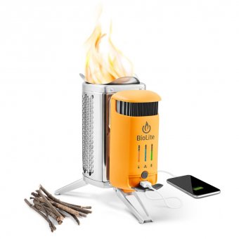 Набор печь-генератор с зарядкой CampStove 2, чайник-насадка KettlePot, гриль-насадка PortableGrill, фонарь Fle