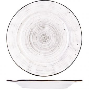 Тарелка мелкая «Пастораль» D=22.8 см серая KunstWerk 3010651