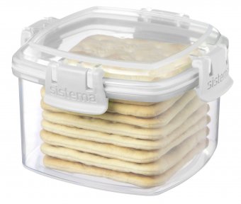 Контейнер для крекеров белый 400 мл Klip IT Sistema 61331