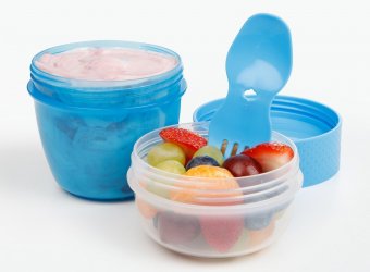 Контейнер двухуровневый синий 515 мл To Go Sistema 21488