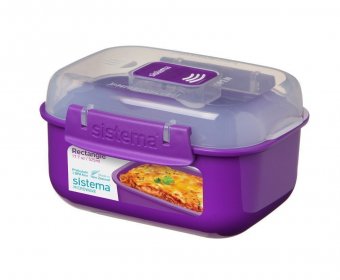 Контейнер прямоугольный фиолетовый 525 мл Microwave Sistema 21119
