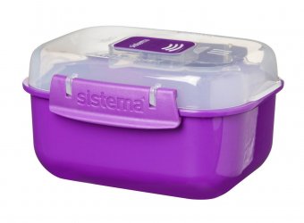 Контейнер прямоугольный фиолетовый 525 мл Microwave Sistema 21119