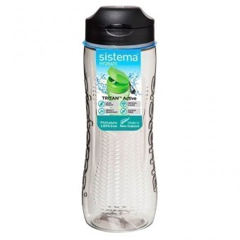 Бутылка для воды черная из тритана 800 мл Hydrate Sistema 650
