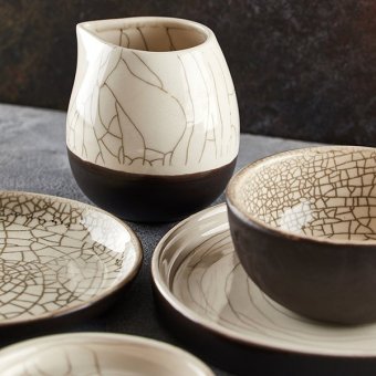 Тарелка глубокая без полей «День и ночь» Dymov D=200 мм 3013329