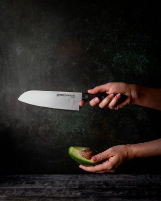 Нож сантоку L=175 мм Samura Harakiri SHR-0095B/K