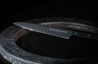 Нож слайсер L=196 мм Samura Shadow с покрытием Black-coating SH-0045/K