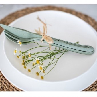 Набор из 3 столовых приборов klikk organic, розовый арт. 4003669