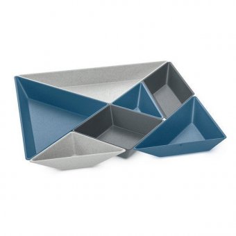 Менажница tangram ready organic синяя-серая арт. 3480302