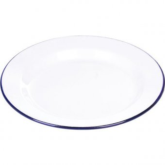 Тарелка мелкая эмалированная сталь D=20 см TouchLife 213131