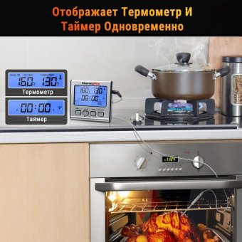 Кухонный цифровой термометр с щупом ThermoPro TP17