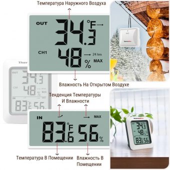 Термометр гигрометр цифровой, метеостанция ThermoPro TP60C