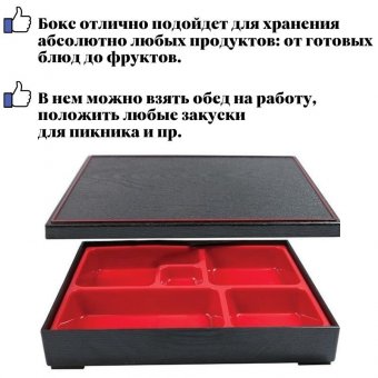 Бокс для бенто H=55 мм L=260 мм B=210 мм ProHotel 4011501