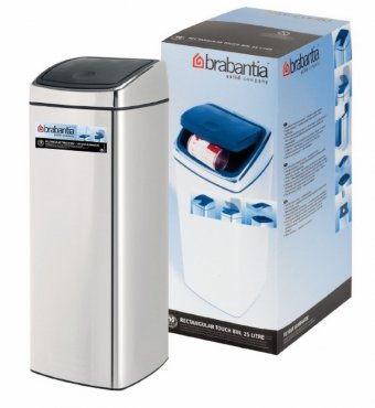 Мусорный бак TOUCH BIN прямоугольное 25 л Brabantia 384905