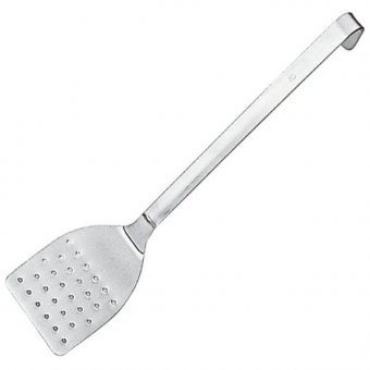 Лопатка металлическая10х9 см L 49 см перфорированная Paderno 4110164