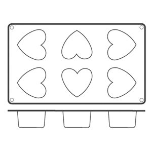 Форма для кондитерских изделий Сердце 5.5х5 см силикон Paderno 4140930