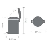 Мусорный бак с педалью newIcon 12л Brabantia 113741