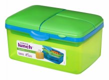 Ланчбокс зеленый 4-х секционный 2 л с бутылкой Lunch Sistema 3970С6