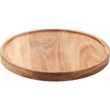 Доска для подачи круглая без ручки PPwood светлый дуб, D=30 см 4090899