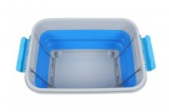 Корзина складная на колесах с крышкой 30 л, синий TD 0637