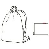 Рюкзак складной mini maxi sacpack black, арт. AU7003
