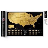 Карта travel map usa black 4820191130289
