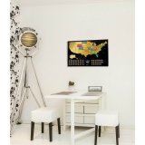 Карта travel map usa black 4820191130289