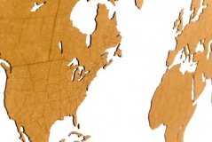 Карта-пазл wall decoration, 180х108 см, коричневая, арт. 19-05