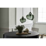 Лампа подвесная grace, ?30 см, зеленое дымчатое стекло, черный цоколь, арт. 1487_3350505001