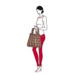 Сумка складная mini maxi shopper glencheck red, арт. AT3068