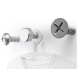 Набор вешалок Screw 3 шт металлик
