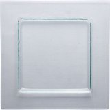 Тарелка квадратная "Бордер" 25х25 см прозрачная BDK-GLASS 3011548